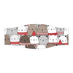 Cute Adorable Bear Merry Christmas Happy New Year Cartoon Doodle Seamless Pattern Stretchable Headband by Vaneshart