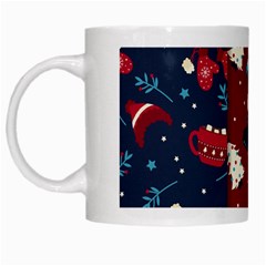 Flat Design Christmas Pattern Collection Art White Mugs by Vaneshart