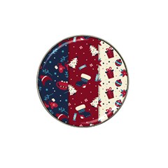 Flat Design Christmas Pattern Collection Art Hat Clip Ball Marker (4 Pack) by Vaneshart