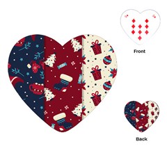 Flat Design Christmas Pattern Collection Art Playing Cards Single Design (heart) by Vaneshart