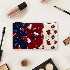 Flat Design Christmas Pattern Collection Art Cosmetic Bag (small) by Vaneshart