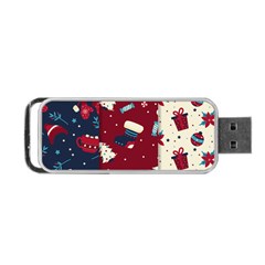 Flat Design Christmas Pattern Collection Art Portable Usb Flash (two Sides) by Vaneshart