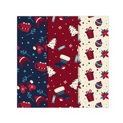 Flat Design Christmas Pattern Collection Art Small Satin Scarf (square) by Vaneshart