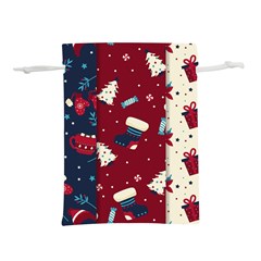 Flat Design Christmas Pattern Collection Art Lightweight Drawstring Pouch (s)