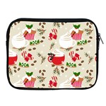 Christmas Coffe Cupcake Seamless Pattern Apple iPad 2/3/4 Zipper Cases Front