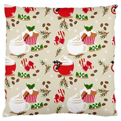 Christmas Coffe Cupcake Seamless Pattern Standard Flano Cushion Case (one Side) by Vaneshart