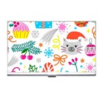 Funny Christmas Pattern Business Card Holder Front