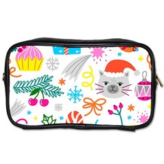 Funny Christmas Pattern Toiletries Bag (two Sides) by Vaneshart