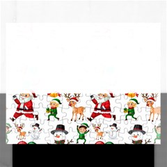 Seamless Pattern Christmas Rectangular Jigsaw Puzzl by Vaneshart