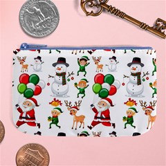 Seamless Pattern Christmas Large Coin Purse by Vaneshart