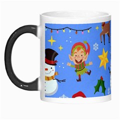 Funny Christmas Pattern With Snowman Reindeer Morph Mugs by Vaneshart