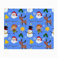 Funny Christmas Pattern With Snowman Reindeer Small Glasses Cloth (2 Sides) by Vaneshart