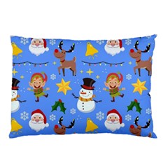 Funny Christmas Pattern With Snowman Reindeer Pillow Case (two Sides) by Vaneshart