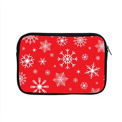 Christmas Seamless With Snowflakes Snowflake Pattern Red Background Winter Apple Macbook Pro 15  Zipper Case by Vaneshart