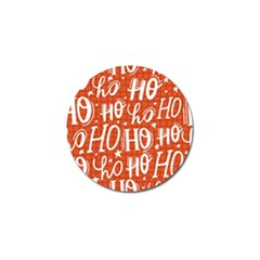 Ho Ho Ho Lettering Seamless Pattern Santa Claus Laugh Golf Ball Marker by Vaneshart