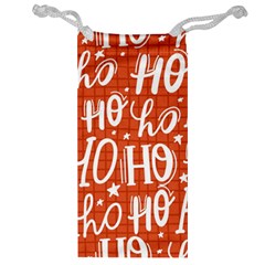 Ho Ho Ho Lettering Seamless Pattern Santa Claus Laugh Jewelry Bag by Vaneshart