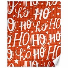 Ho Ho Ho Lettering Seamless Pattern Santa Claus Laugh Canvas 11  X 14  by Vaneshart