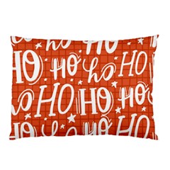 Ho Ho Ho Lettering Seamless Pattern Santa Claus Laugh Pillow Case by Vaneshart