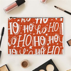 Ho Ho Ho Lettering Seamless Pattern Santa Claus Laugh Cosmetic Bag (large) by Vaneshart