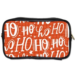 Ho Ho Ho Lettering Seamless Pattern Santa Claus Laugh Toiletries Bag (one Side) by Vaneshart