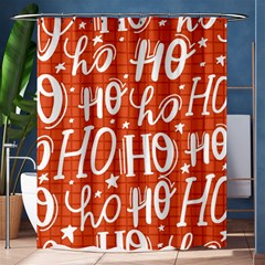 Ho Ho Ho Lettering Seamless Pattern Santa Claus Laugh Shower Curtain 60  X 72  (medium)  by Vaneshart