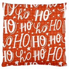 Ho Ho Ho Lettering Seamless Pattern Santa Claus Laugh Large Flano Cushion Case (one Side) by Vaneshart