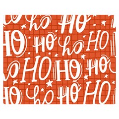 Ho Ho Ho Lettering Seamless Pattern Santa Claus Laugh Double Sided Flano Blanket (medium)  by Vaneshart