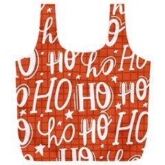 Ho Ho Ho Lettering Seamless Pattern Santa Claus Laugh Full Print Recycle Bag (xxxl)