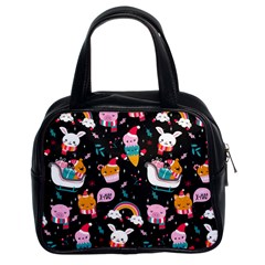 Colorful Funny Christmas Pattern Merry Xmas Classic Handbag (Two Sides)