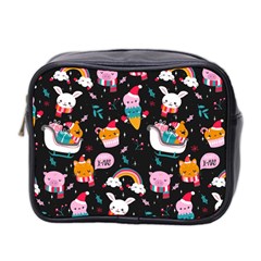 Colorful Funny Christmas Pattern Merry Xmas Mini Toiletries Bag (Two Sides)