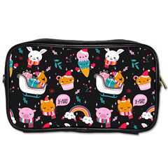 Colorful Funny Christmas Pattern Merry Xmas Toiletries Bag (One Side)