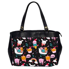 Colorful Funny Christmas Pattern Merry Xmas Oversize Office Handbag (2 Sides)