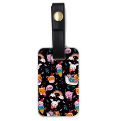 Colorful Funny Christmas Pattern Merry Xmas Luggage Tag (one side)