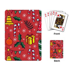 Colorful Funny Christmas Pattern Playing Cards Single Design (rectangle) by Vaneshart