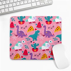 Colorful Funny Christmas Pattern Ho Ho Ho Large Mousepads by Vaneshart