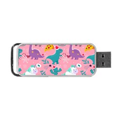 Colorful Funny Christmas Pattern Ho Ho Ho Portable Usb Flash (one Side) by Vaneshart