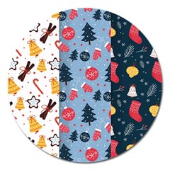 Christmas Pattern Collection Flat Design Magnet 5  (round) by Vaneshart