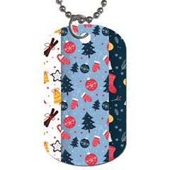 Christmas Pattern Collection Flat Design Dog Tag (two Sides) by Vaneshart