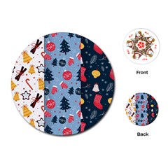 Christmas Pattern Collection Flat Design Playing Cards Single Design (round) by Vaneshart