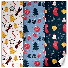 Christmas Pattern Collection Flat Design Canvas 12  X 12  by Vaneshart