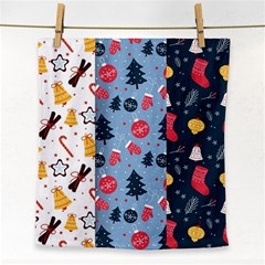 Christmas Pattern Collection Flat Design Face Towel by Vaneshart