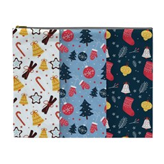 Christmas Pattern Collection Flat Design Cosmetic Bag (xl) by Vaneshart