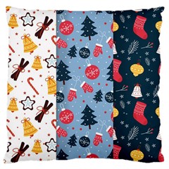 Christmas Pattern Collection Flat Design Large Cushion Case (two Sides) by Vaneshart