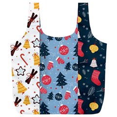 Christmas Pattern Collection Flat Design Full Print Recycle Bag (xl) by Vaneshart