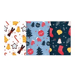 Christmas Pattern Collection Flat Design Satin Wrap by Vaneshart