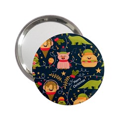 Colorful Funny Christmas Pattern Merry Christmas Xmas 2 25  Handbag Mirrors by Vaneshart