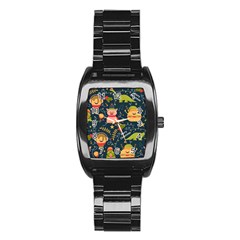 Colorful Funny Christmas Pattern Merry Christmas Xmas Stainless Steel Barrel Watch by Vaneshart