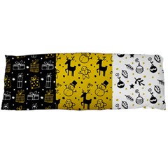 Black Golden Christmas Pattern Collection Body Pillow Case (dakimakura) by Vaneshart