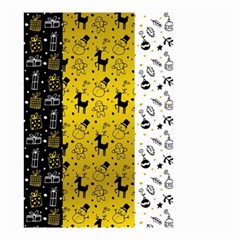 Black Golden Christmas Pattern Collection Small Garden Flag (two Sides) by Vaneshart