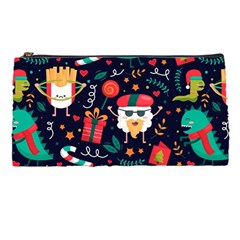 Colorful Funny Christmas Pattern Cute Cartoon Pencil Cases by Vaneshart